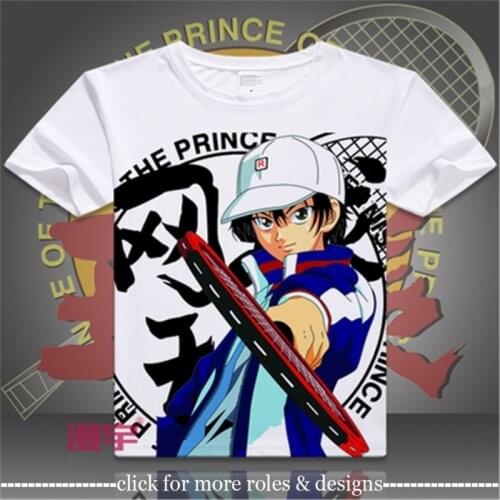 The Prince of Tennis Tenni-Pri Ryoma Echizen Kunimitsu Tezuka Cosplay Costume Cloth Adult Kids Child Short Sleeve T-shirt