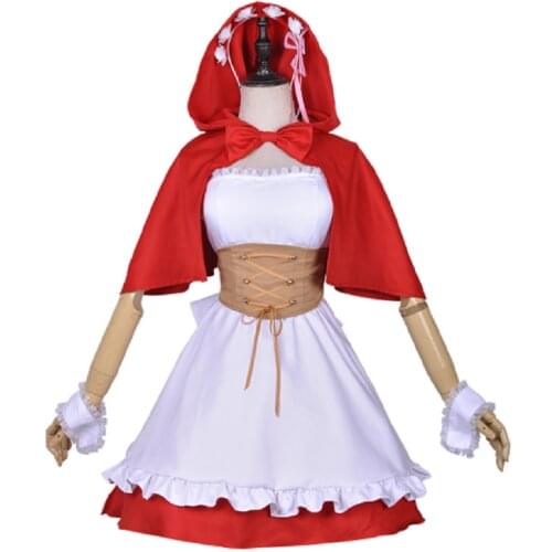 Anime Life in the different world from scratch, Ram Rem cos suit Little Red Riding Hood suit female cosplay costume female