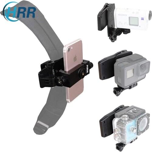 Backpack Clip Mount with Phone Holder Accessory for GoPro Hero 9 8 7 6 5 Akaso Sony DJI Action Camera iPhone Samsung Smartphones