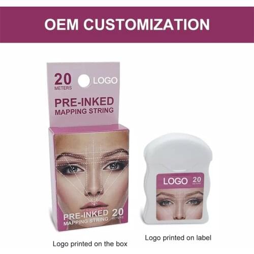 Microblade makeup eyebow dyeing line semi-permanent positioning measurement white ink 20 meters mapping pre-ink string