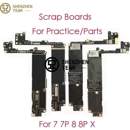 SZteam Scrap Logic Board Without Nand Non-Working Non Power-On Motherboard Practise Skill Pull Parts for iPhone 7 7P 8 8P X