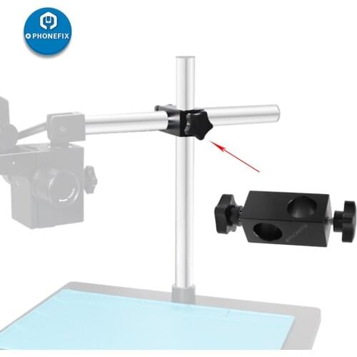 Diameter 25mm Microscope Camera 360 Degree Multi-axis Adjustment Metal Arm Bracket Connection Adapter for Trinocular Microscope
