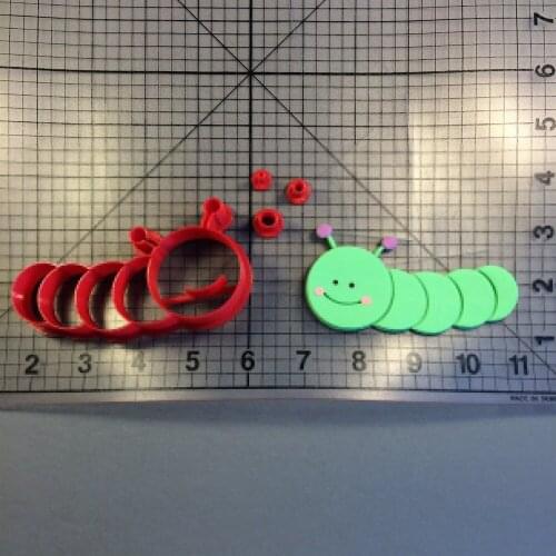Cartoon Caterpillar Cookie Cutter Kitchen Baking Supplies Cake Icing Decoration Tool Set 3D Printed Custom Seal