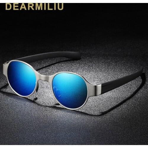 DEARMILIU 2020 DESIGN Unisex Steampunk Polarized Sunglasses Women Vintage Wide Frame Driving Round Sun Glasses For Men UV400