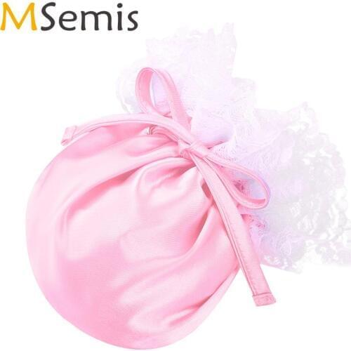MSemis Mens Sissy Sexy Floral Lace Panties Mini Drawstring Satin Bulge Pouch C-String Briefs Underwear Homme Gay Erotic Lingerie