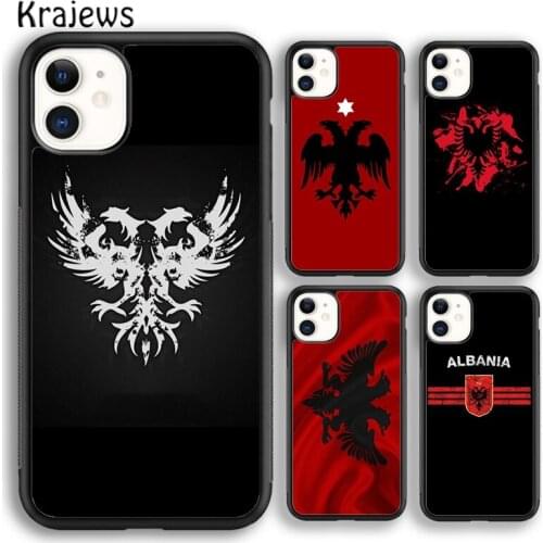 Krajews Albania Flag soft Phone Case Cover For iPhone 5s SE 2020 6s 7 8 plus X XS XR 11 12 mini pro max coque Shell
