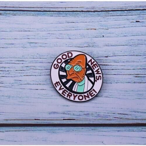 Philip j fry soft enamel pin badge