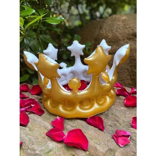 Inflatable Children Crown Cap Tiara Dress Up Toy Birthday Hat Dance Party Props Birthday Decoration