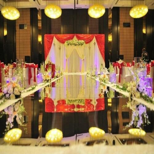 New Fashion Wedding Mirror Carpet Aisle Runner Shine Silver Side Design T Station Decoration Wedding Favors Carpets