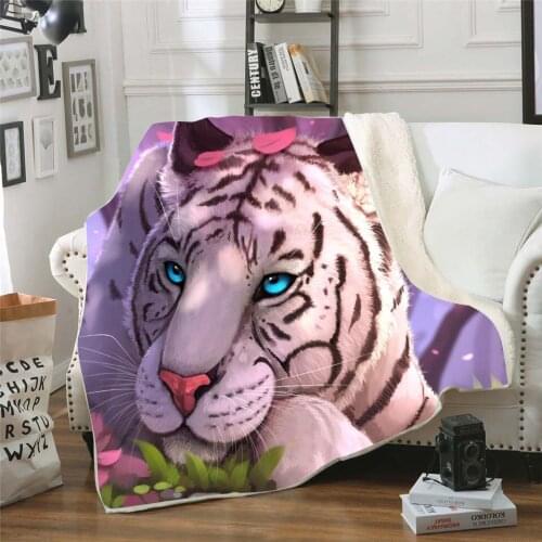 Dream Tiger 3D Printed Sherpa Blanket Couch Quilt Cover Travel Bedding Outlet Velvet Plush Throw Fleece Blanket Bedspread