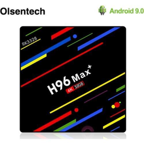Olsentech H96 MAX Plus TV Box Android 9.0 4GB ram 64GB Rockchip RK3328 H.265 4K Youtube Netflix Google Play Smart TV H96MAX