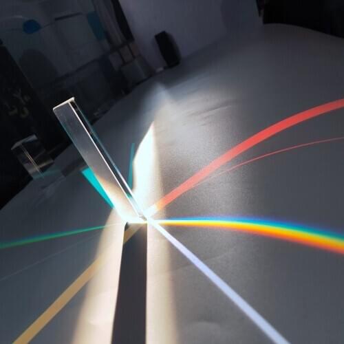 Optical Glass Triangular Prism Lens Small Experimental Equipment Mitsubishi Rainbow Refractor Photography Mirror