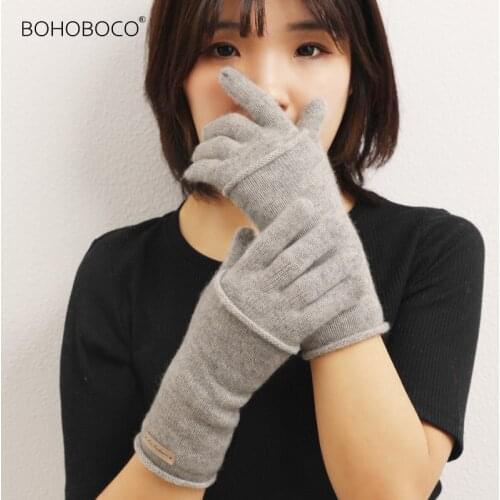 100% cashmere warm gloves new autumn and winter knitted pure cashmere gloves for women Cashmere knitted gloves