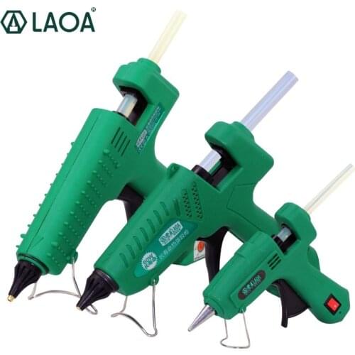 LAOA 25W/60W/100W/150W Hot Melt Glue Gun Professional pistolet a colle Mini For Metal/Wood Working Stick Paper Hairpin PU Flower