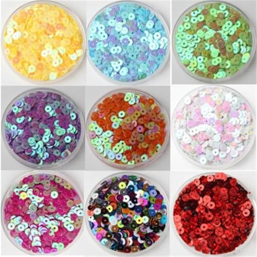 3mm 4mm 5mm 6mm Flat Round PVC Sequins Paillette Sewing Craft for Wedding Decoration Garment Dress Shoe Caps DIY Accessory