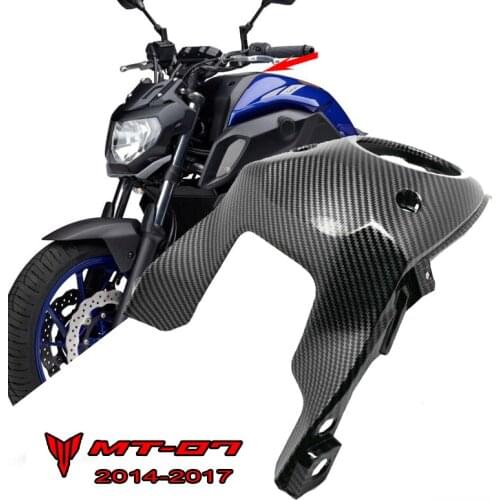 Suitable for Yamaha 2014-2017 FZ07 MT-07 Gas Fuel Tank Cover Carbon Fiber Fairing Panel Motorcycle ABS Fairing