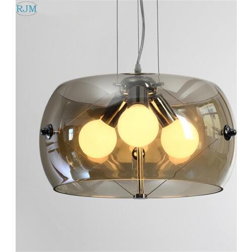 Glass Pendant Lights Retro Industrial Pendant Lamp Vintage Loft Hang Lamps for Living Room Restaurant Lighting Decor Fixtures