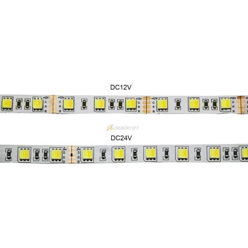 5M 5050 CCT LED Strip 300/600 leds Dual White (Warm White & White in 1 chip) Light Color Temperature Ajustable DC12V/24V