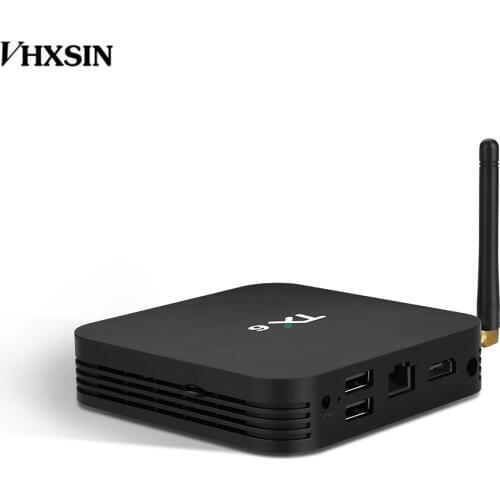 VHXSIN TX6 TV Box Allwinner H6 4GB DDR3 32GB EMMC 2.4GHz 5GHz WiFi BT4.1 Support 4K H.265 BT4.0 WIFI Android 9.0 TV BOX
