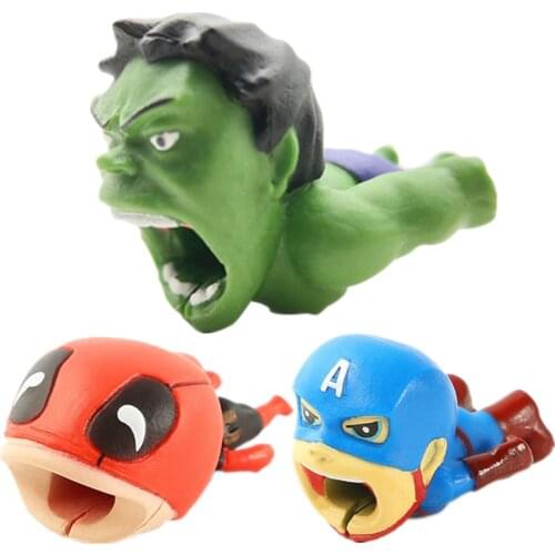 Superhero Bruce Banner Steve Rogers USB Protective Case Cable Bite Cosplay Accessory Protects Chompers Smart Cover Prop