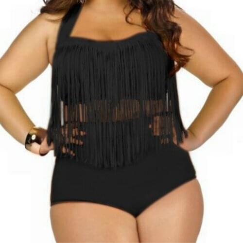 Plus Size Swimwear Hight Waist Swimming Suit for Women Tassel Bikini Bathing Suit Swimsuit Bikini Set Women Clothes