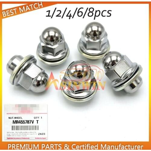 1/2/4/6/8pcs M12*1.5 Standard Car Wheel Lug Nuts MR455707 Fits For MITSUBISHI PAJERO 1234 PAJERO SPORT 123 PAJERO PININ CLASSIC