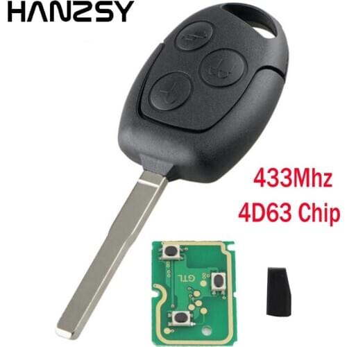 10Pcs 3 Buttons 433Mhz for Ford Mondeo Focus 2005 2006 2007 Car Remote key 4D63 Chip HU101 Blade