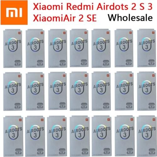 20 pieces/lot Redmi Airdots 2 3 Xiaomi Headset Redmi Airdots S TWS Xiaomi Air 2 SE True Wireless Bluetooth Headset Bass Stereo