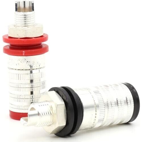 4pcs High Quality brass plug Silver Plated Speaker plug Terminals short Binding posts