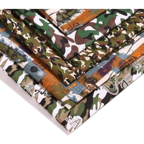 50*150cm Camouflage printing polyester fabric plain weave fabric composite PVC for Clothes tablecloths luggage accessories DIY