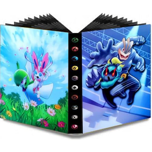 240pcs Pokemon Cards Holder Album Book Cartoon Album Pokemon Binder Folder Game Card Collections Kids Top Loaded List Toy Gift