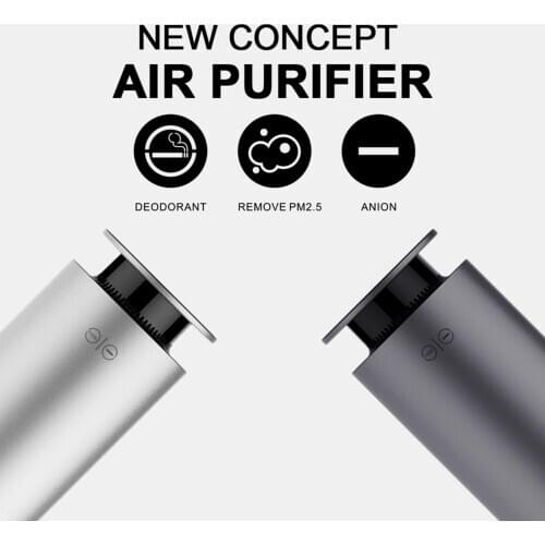 Air Purifiers for Car Mini Portable Air Purifier with HEPA for Home Bedroom Kitchen Office Silver/Grey 5V 2W