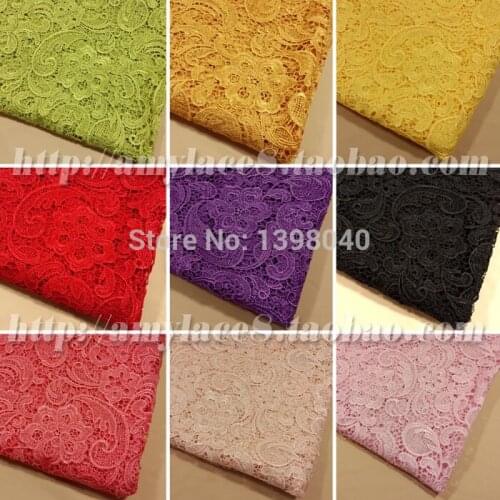 Free shipping three-dimensional embroidery water soluble lace cloth clothes fabric 5yard/lot