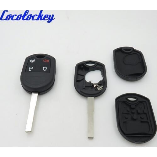 Cocolockey 4 Button Remote Car Key Fob for Ford Escape Fusion No Logo