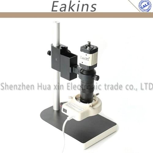 800TVL 1/3" BNC CCD Electronic Digital Microscope Camera +100X C-Mount Lens + 56 LED Light+ Holder For Lab PCB Solder Repair