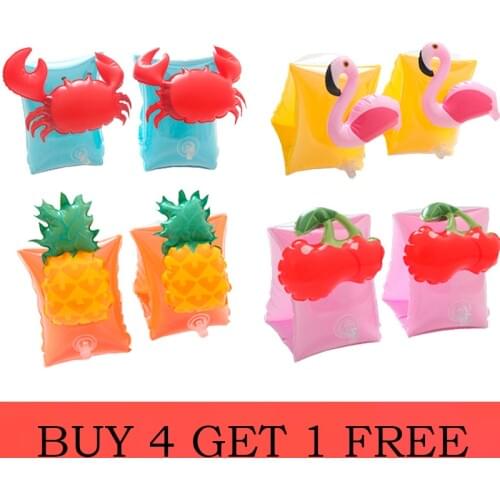 Baby cute Arm Swimming Ring Child inflatable Pool Float Swimming Arm Ring Safety Training Swimming Circle Float Ring Flamingo