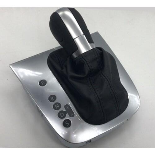 Leather Black Stitching Red Stitches DSG Gear Shift Knob Lever Cover For Golf 6 MK6 G T I Je.tta MK6 GLI