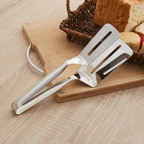 Kitchen gadget 304 stainless steel steak plate frying spatula pancake fry fish spatula shredded cake spatula pizza clip