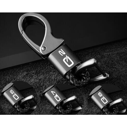 Fashion Car Keychain Alloy Metal Clasps Hooks Buckle Waist Keychain For audi Q2 Q5 Q7 Q8 car keychain With Custom Logo Key ring