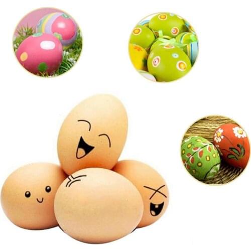 Easter Eggs Simulation Eggs DIY Painting Easter Egg Educational Toy Creative Simulation Painted Graffiti Egg Shells Easter Gifts