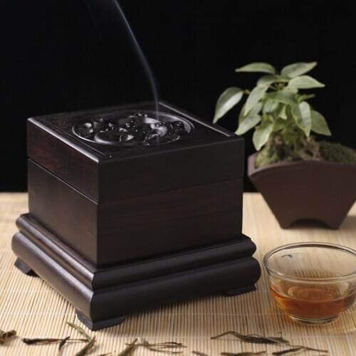 Incense censer Wood carving plate wood incense holder incense holder incense burner holder