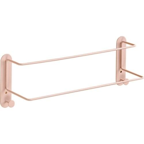 Toilet Shelf Perforated-Free Bathroom Storage Wrought Iron Towel Rack Toilet Vanity Wall-Mounted Rack