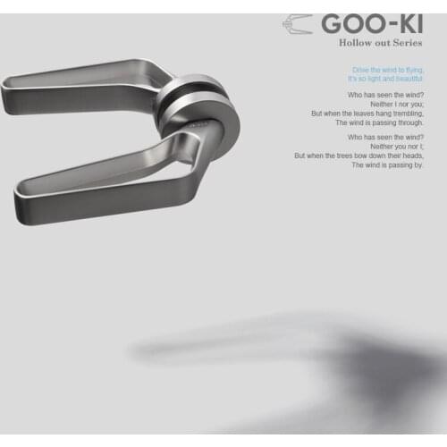 Modern Brushed Nickel Hollow out Interior Door Handle Lock Set with Lock Security Mute Lock Set for Furniture Handle Hardware