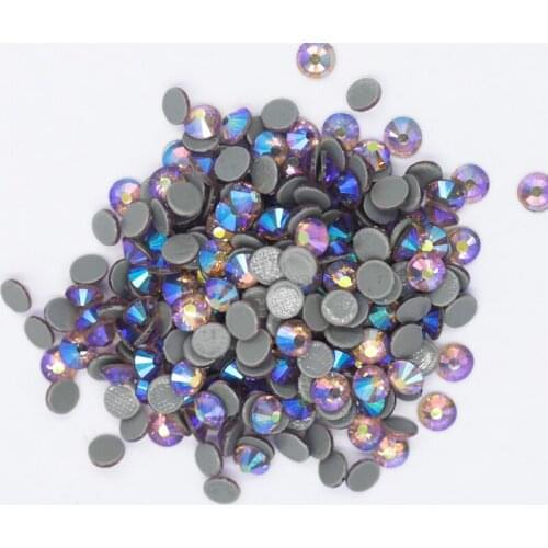 Light Amethyst AB стразы SS6~SS30 Hotfix Rhinestones Iron On Flatback Glass Nail Art Rhinestone Crystal AB DIY Decorations