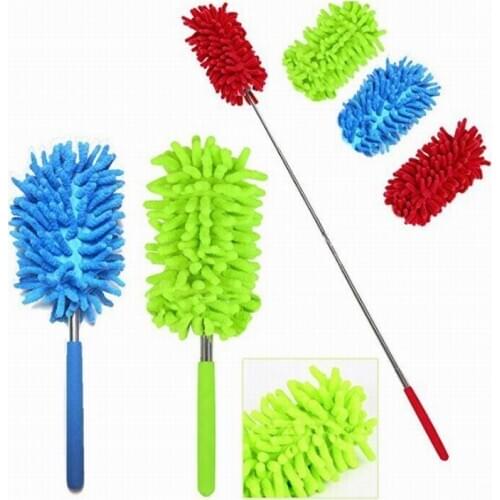 Telescopic Microfibre Duster Extendable Dust Remover Cleanning Brush For Air-conditioner Furniture Shutter Home Car Cleaner Tool