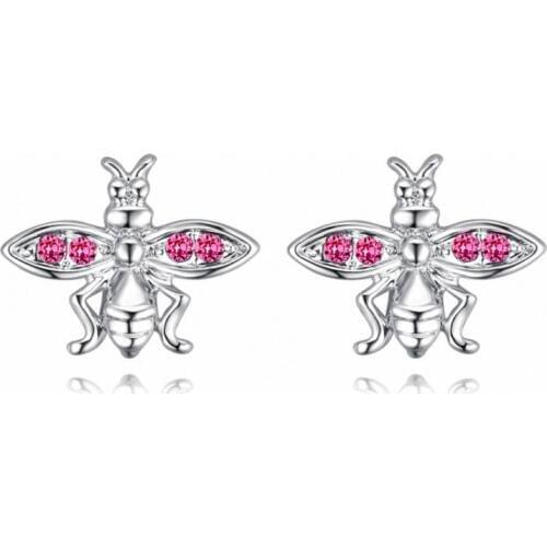 TRACYSWING Brand Real Austrian Crystals Fashion Strawberry trendy Dangle Earrings For Women Gift White Gold Color #TW131731