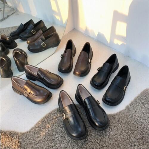 Mary Jane Shoes Girls Japanese School Jk Uniform Accessories Lolita Shoes College Gothic PU Leather Shoe D644