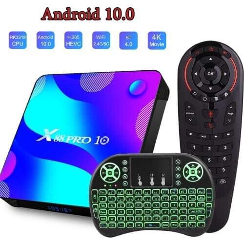 X88 Pro Android 10 TV BOX 2.4G&5.8G Wifi 32G 64G 128G 4k 3D Bluetooth TV receiver HDR+ High Qualty Very Fast Set Top Box