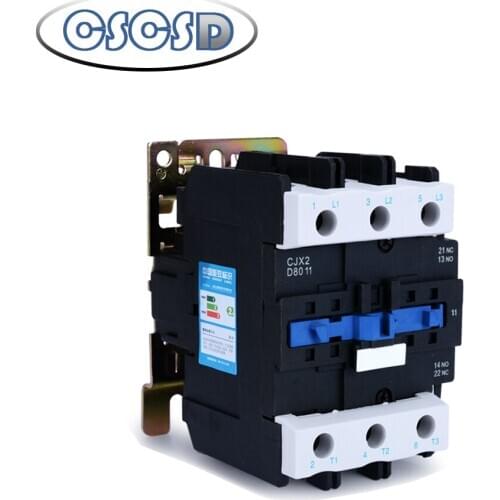 1pcs AC contactor 80A CJX2-8011 switches single phase three phase voltage 380V 220V 110V 36V 24V Industrial Magnetic Contactor