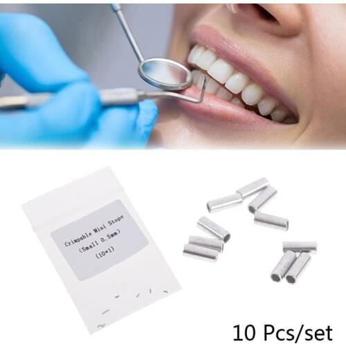 10Pcs/Pack Dental Orthodontic Crimpable Hooks Mini Stops Tube Bracket Stopper